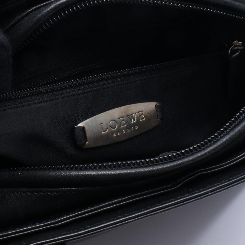 Loewe Anagram 2-Way Tote Bag Handbag Leather Women's Black - Picture 4 of 10